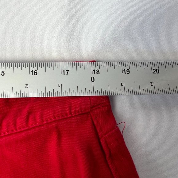 Plus Westport Red Denim Mini Skort With Stars Sz 16 Holiday Zipper Closure - Picture 5 of 8